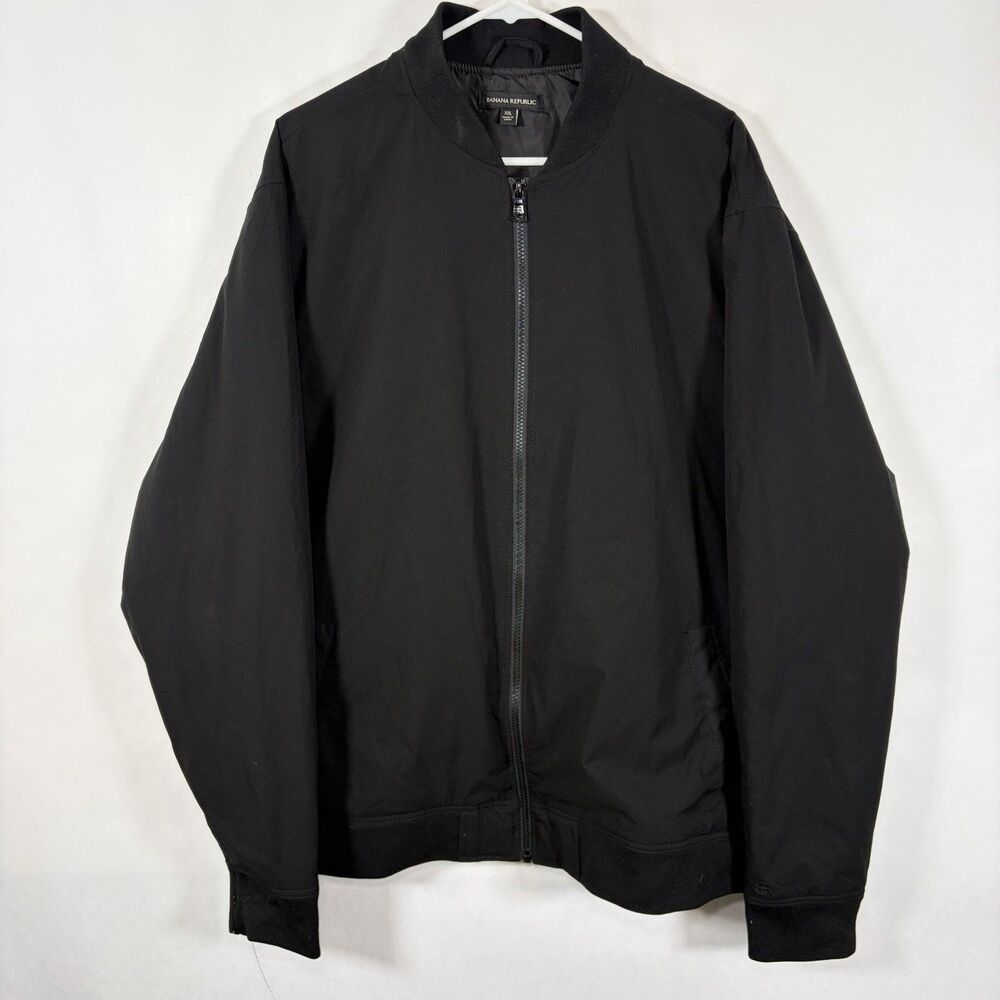 Banana Republic Full Zip Insulated Bomber Jacket Mens XXL 2XL Snap Pockets EUC